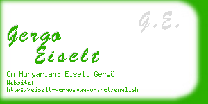 gergo eiselt business card